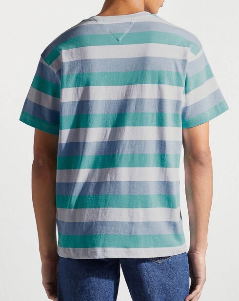 T-Shirt Tmeless rayé vert/gris