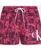 Short de Bain ck monogram-s rose/noir