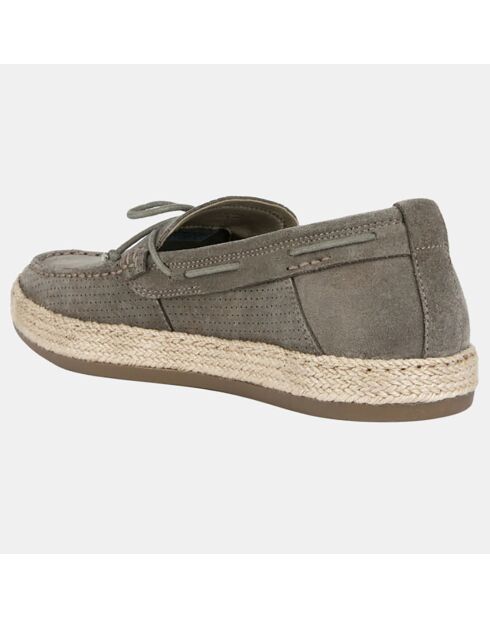Mocassins en Velours de Cuir Pantelleria grises