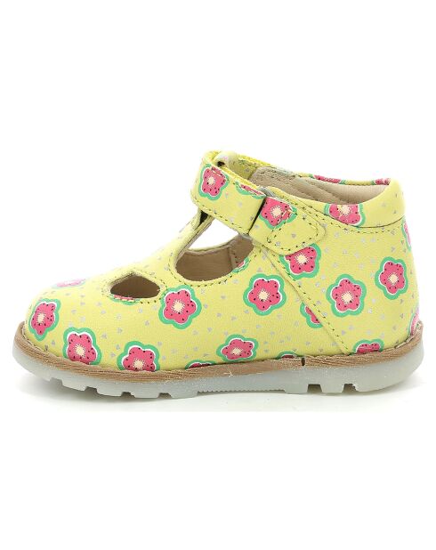 Salomés en Cuir Nonocchi jaune/flower
