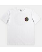 T-Shirt manches courtes logo rond blanc