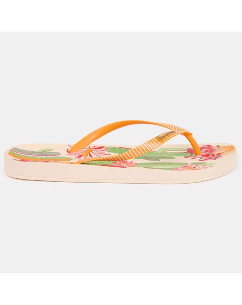Anat Cactus veelkleurig/oranje teenslippers