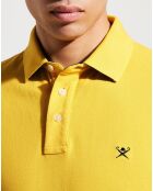 Polo Regular Fit uni piqué jaune