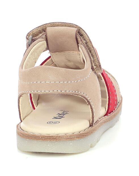 Sandales en Cuir Nonosti beige/rouge