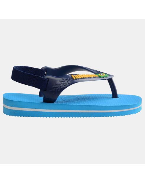 Tongs Brasil Logo II bleues