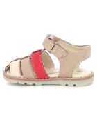 Sandales en Cuir Nonosti beige/rouge