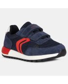 Sneakers en Cuir & Textile Alben bleu/rouge