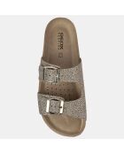 Briona gouden leren sandalen