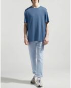 T-Shirt en Lin mélangé Premium bleu
