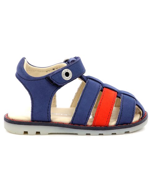 Sandales en Cuir Nonosti bleu/rouge