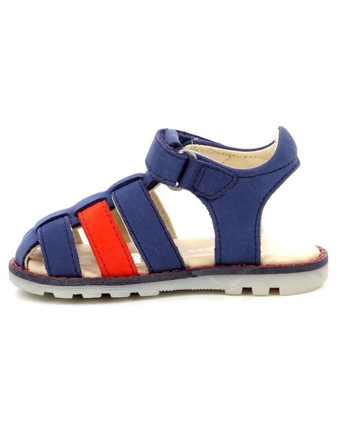 Sandales en Cuir Nonosti bleu/rouge