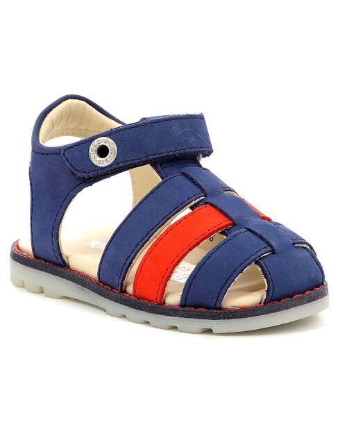 Sandales en Cuir Nonosti bleu/rouge