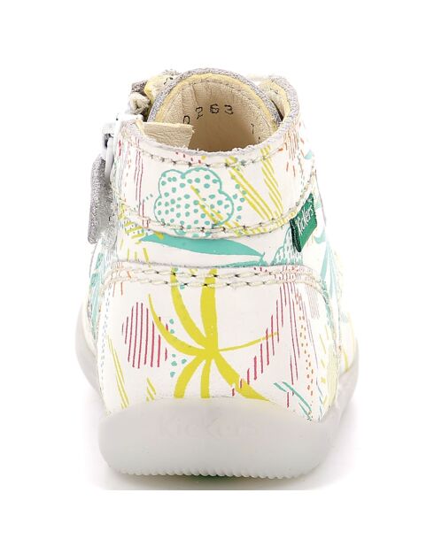 Bottillons en Cuir Bonzip-2 blanc/sunshine