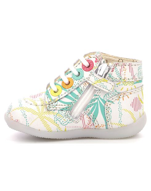 Bottillons en Cuir Bonzip-2 blanc/sunshine