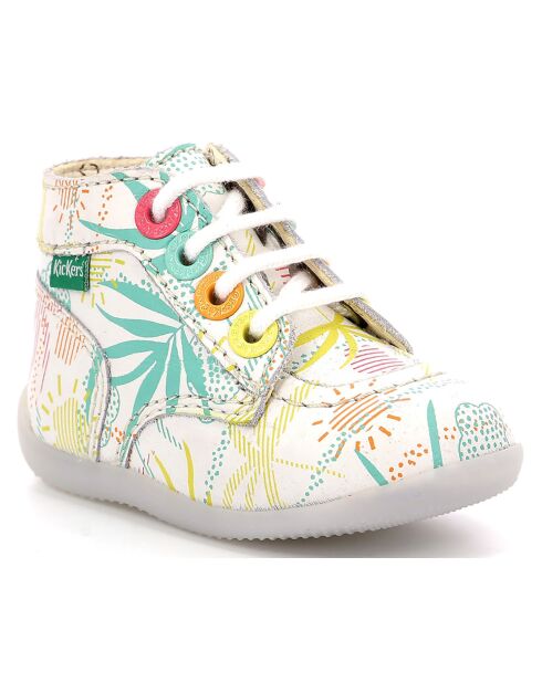 Bottillons en Cuir Bonzip-2 blanc/sunshine