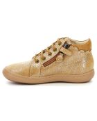 Bottillons en Cuir Kickpinns beige métallisé