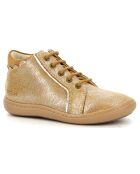 Bottillons en Cuir Kickpinns beige métallisé