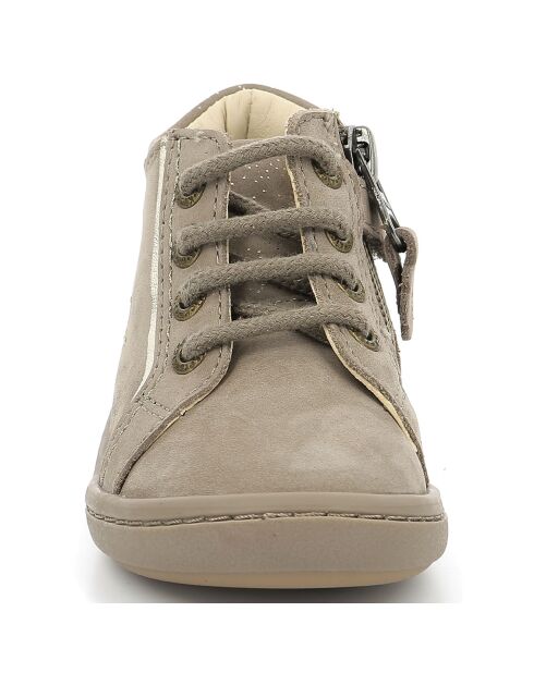 Bottillons en Cuir Kickpinns taupe