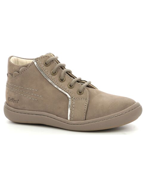 Bottillons en Cuir Kickpinns taupe