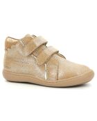 Bottillons en Cuir Kickmary beige métallisé