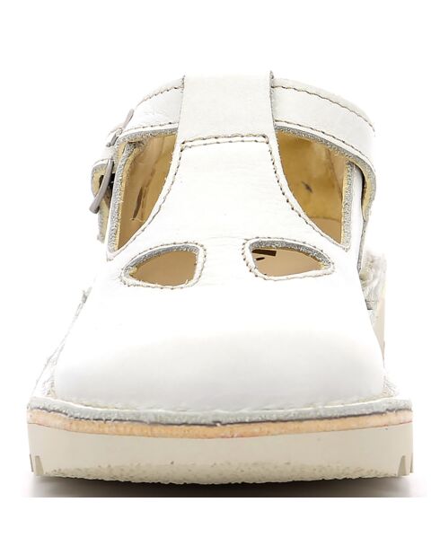 Salomés en Cuir Kick Mary Jane blanches