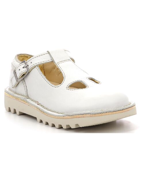 Salomés en Cuir Kick Mary Jane blanches