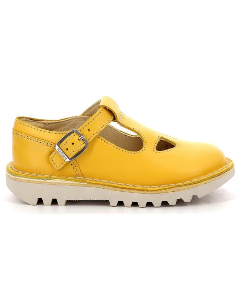 Salomés en Cuir Kick Mary Jane jaunes