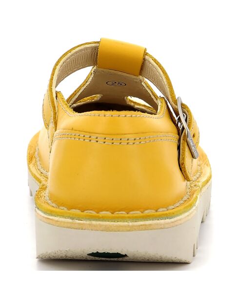 Salomés en Cuir Kick Mary Jane jaunes