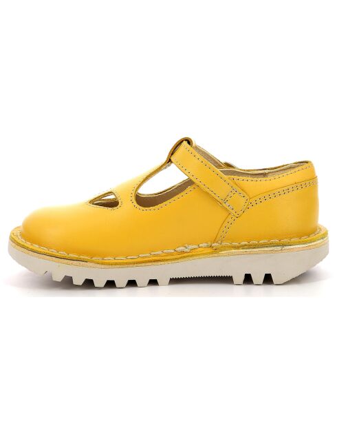 Salomés en Cuir Kick Mary Jane jaunes