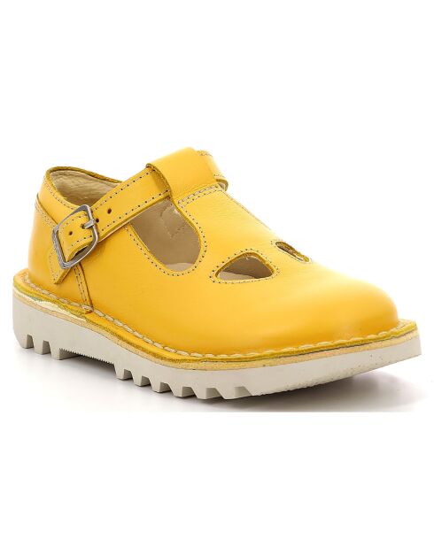 Salomés en Cuir Kick Mary Jane jaunes