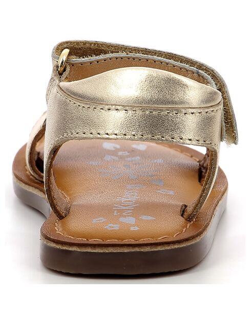 Sandali Dyastar in pelle dorata/cavallino