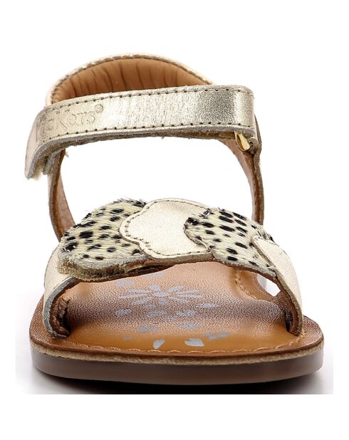 Sandali Dyastar in pelle dorata/cavallino