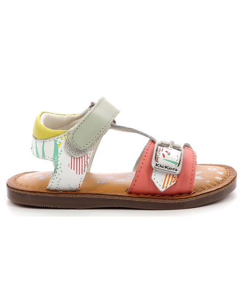 Sandales en Cuir Diazz blanc/sunshine