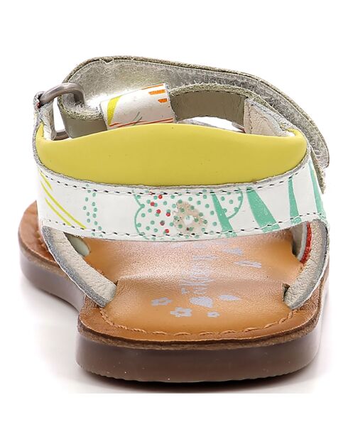 Sandales en Cuir Diazz blanc/sunshine