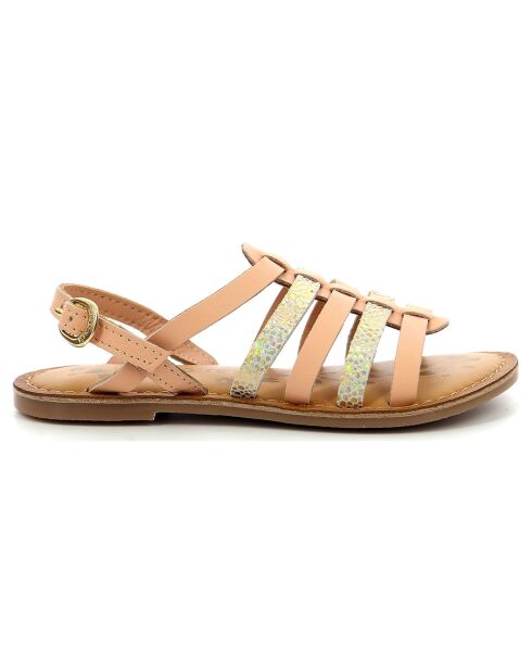 Sandales en Cuir Dixon nude/argenté