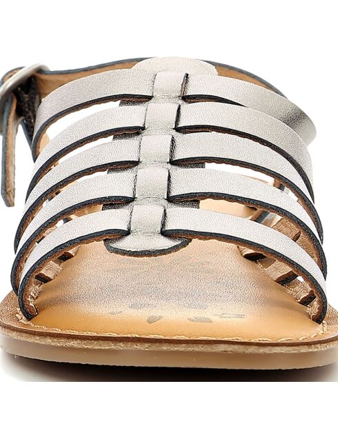 Sandales en Cuir Dixon argentées