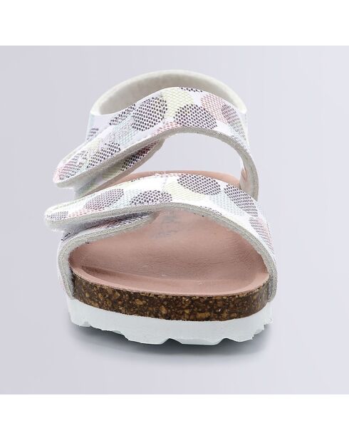 Summerkro weiße/mehrfarbige gepunktete Sandalen