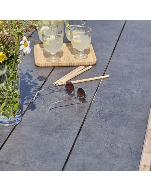 Set de mesa de jardín ANNECY de aluminio con tapa de HPL blanca