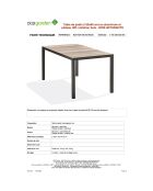 BOSTON Gartentisch aus Aluminium und Polywood-Platte mit anthrazitgrauer Holzoptik - 150x90x73 cm