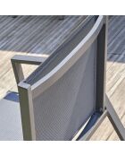 2 Fauteuils de jardin FLORIDE empilables gris anthracite