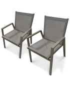 2 Fauteuils de jardin FLORIDE empilables quartz