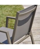2 Fauteuils de jardin FLORIDE empilables quartz