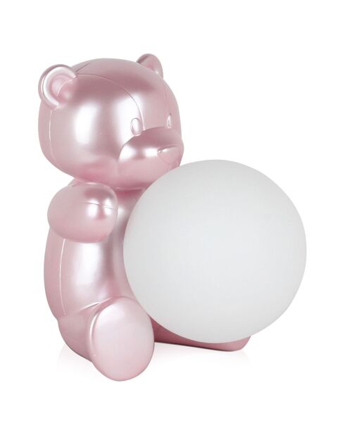 Lampe Ourson rose - 26x20x27 cm