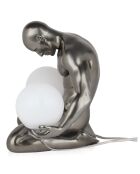 Lampe Coeur brisé anthracite - 32x44x26 cm