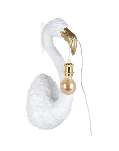 Lampe Flamant blanche - 60x23x23 cm