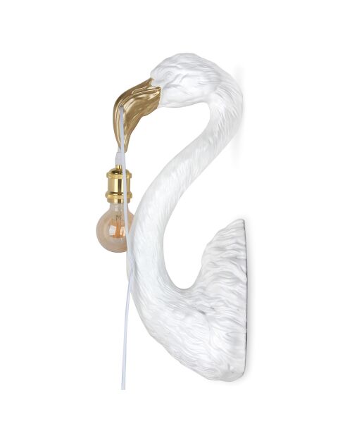 Lampe Flamant blanche - 60x23x23 cm