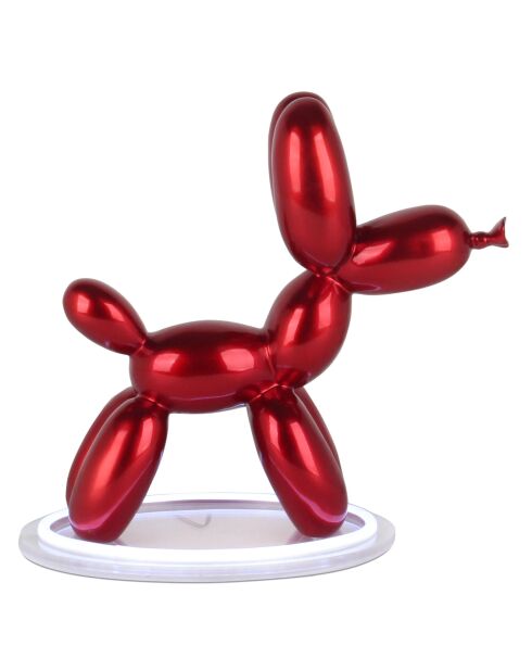 Lampe à led Chien ballon rouge - 27x29x17 cm