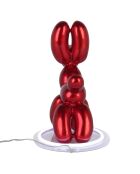 Lampe à led Chien ballon rouge - 27x29x17 cm