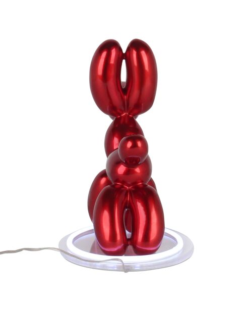 Lampe à led Chien ballon rouge - 27x29x17 cm