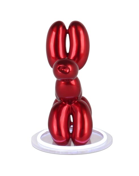 Lampe à led Chien ballon rouge - 27x29x17 cm